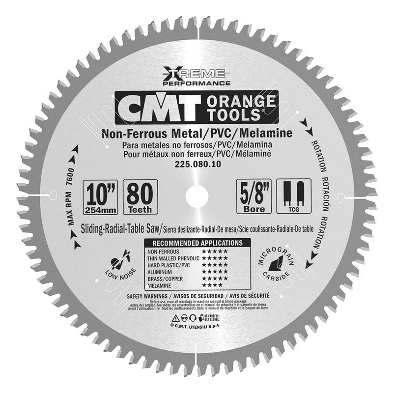 CMT 225.108.14 Industrial Non-Ferrous Metal, PVC  Melamine Saw Blade, –  Quality Tools Online